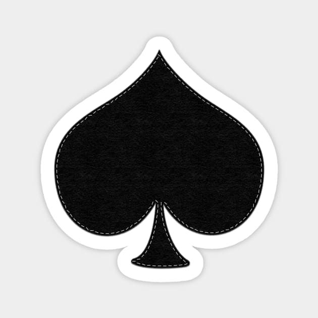 Black Spade Faux Felt | Deck of Cards Style | Cherie's Art (c)2020 Sticker by CheriesArt